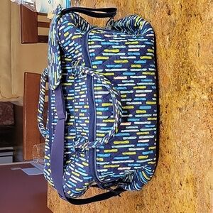 Quilted weekender bag.